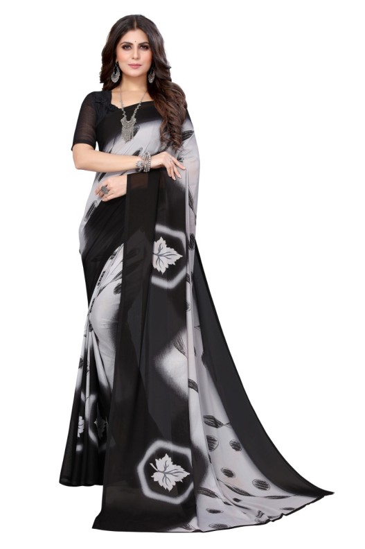 Fancy Georgette Printed Saree With blouse